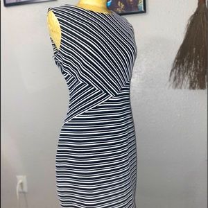 Calvin Klein Striped Fashion Dress Size 10
